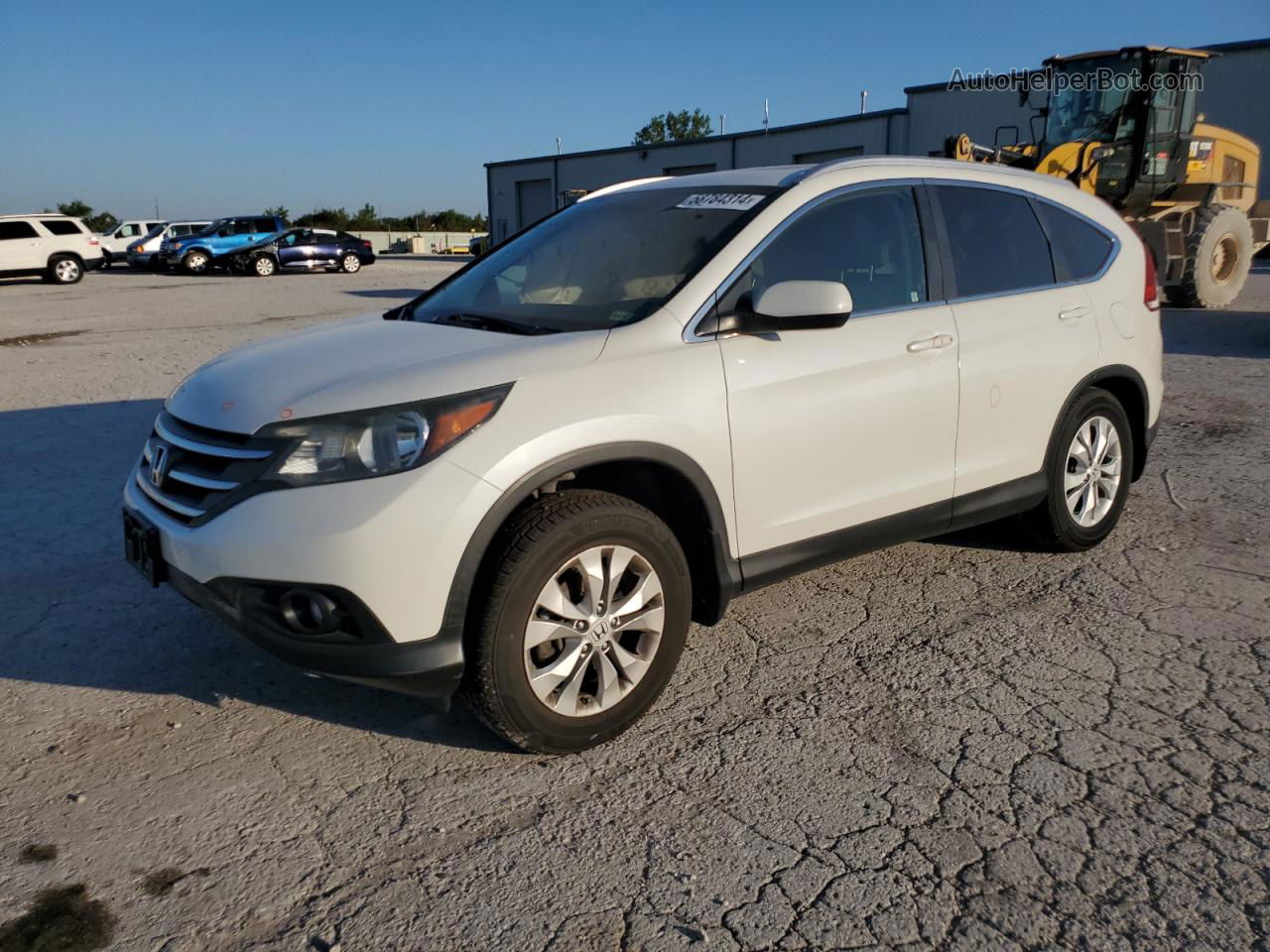 2013 Honda Cr-v Exl White vin: 5J6RM4H7XDL027838