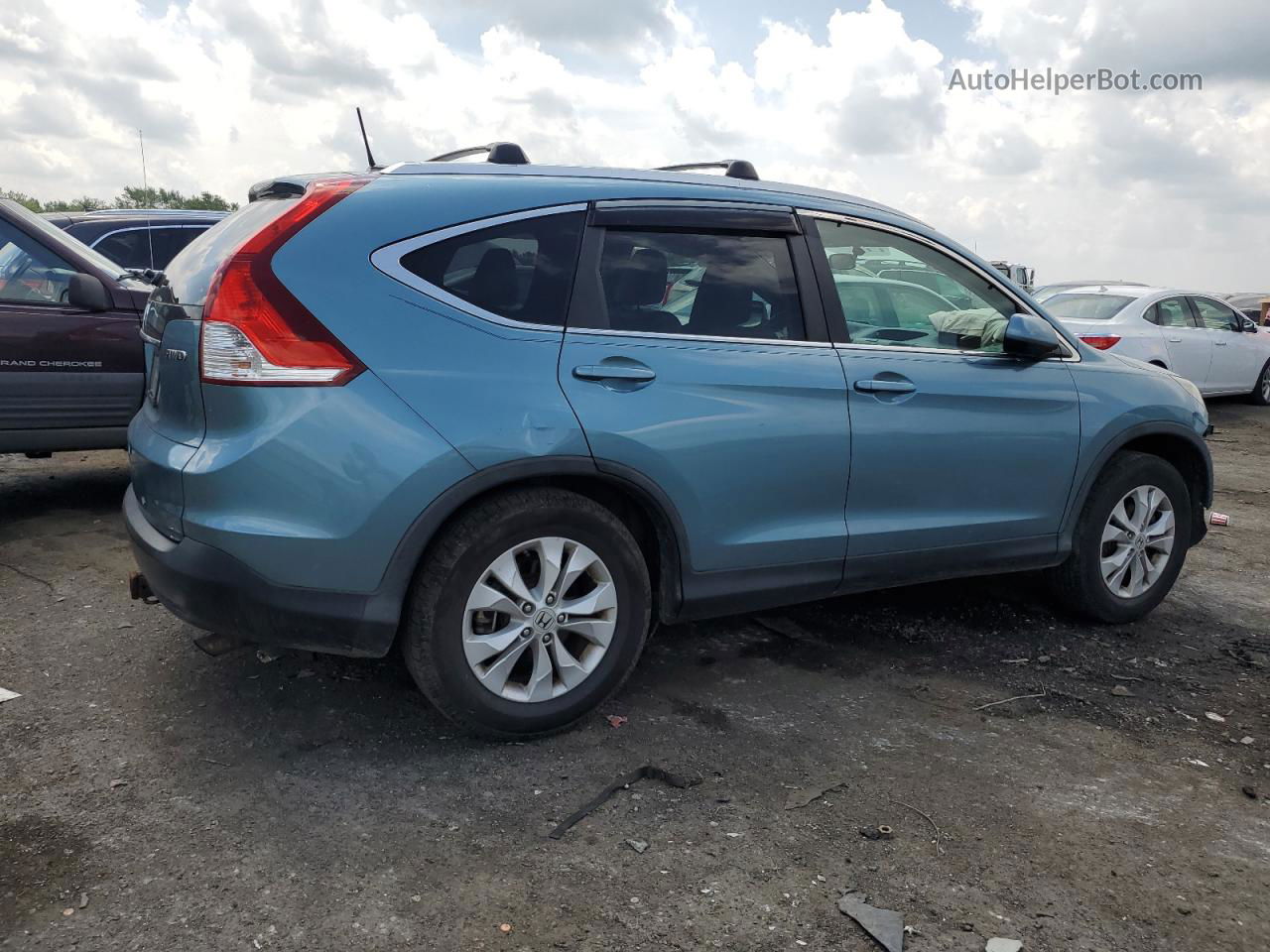 2013 Honda Cr-v Exl Teal vin: 5J6RM4H7XDL035938