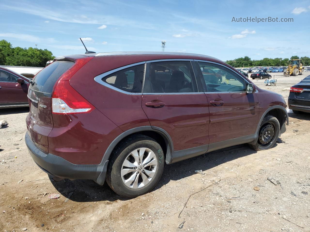 2013 Honda Cr-v Exl Maroon vin: 5J6RM4H7XDL082130