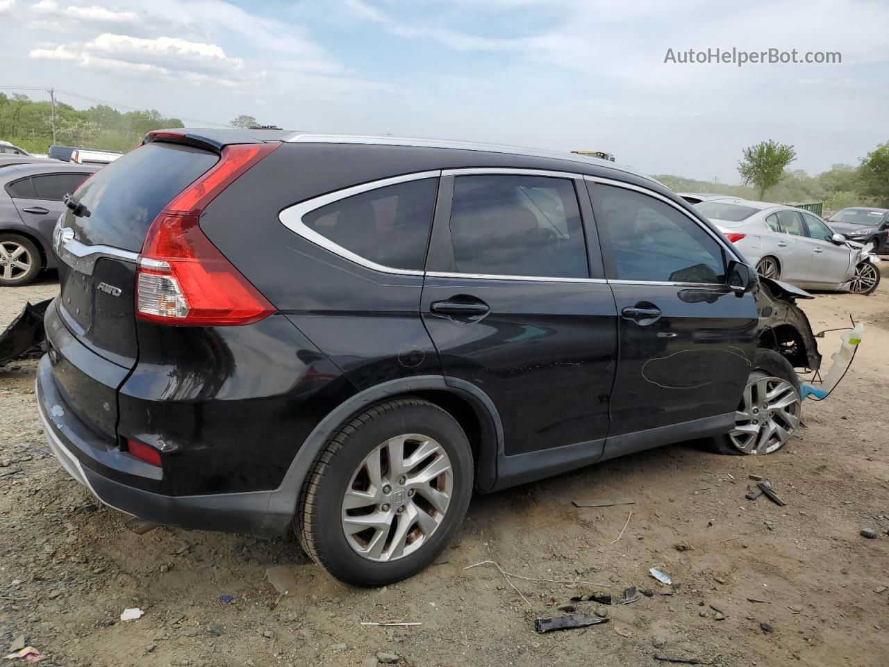 2015 Honda Cr-v Exl Black vin: 5J6RM4H7XFL042441