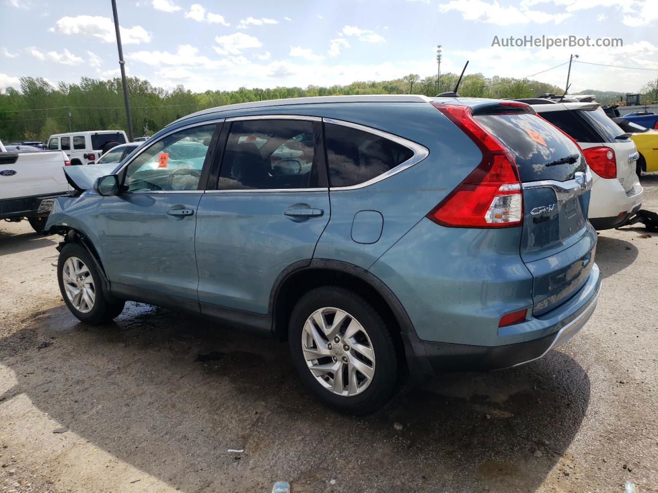 2015 Honda Cr-v Exl Blue vin: 5J6RM4H7XFL059319