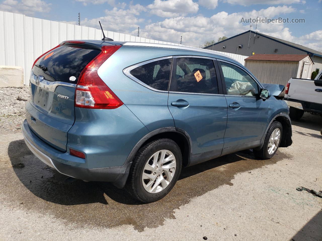 2015 Honda Cr-v Exl Blue vin: 5J6RM4H7XFL059319