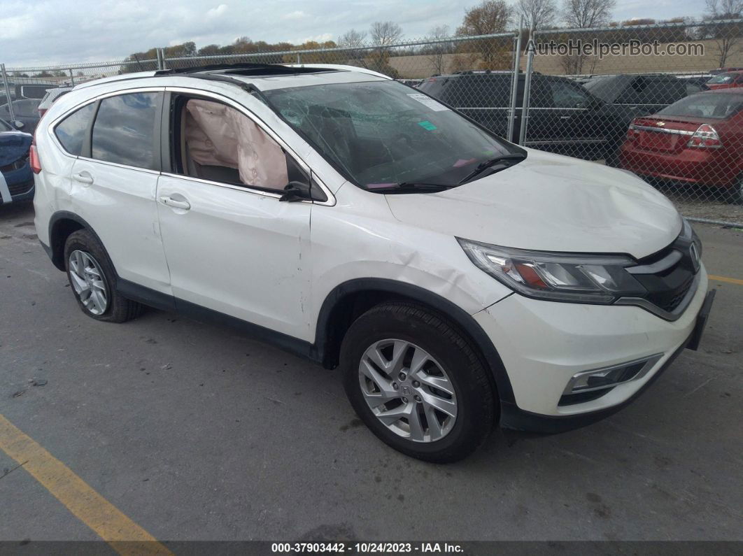 2016 Honda Cr-v Ex-l White vin: 5J6RM4H7XGL007545