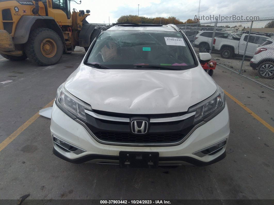 2016 Honda Cr-v Ex-l White vin: 5J6RM4H7XGL007545