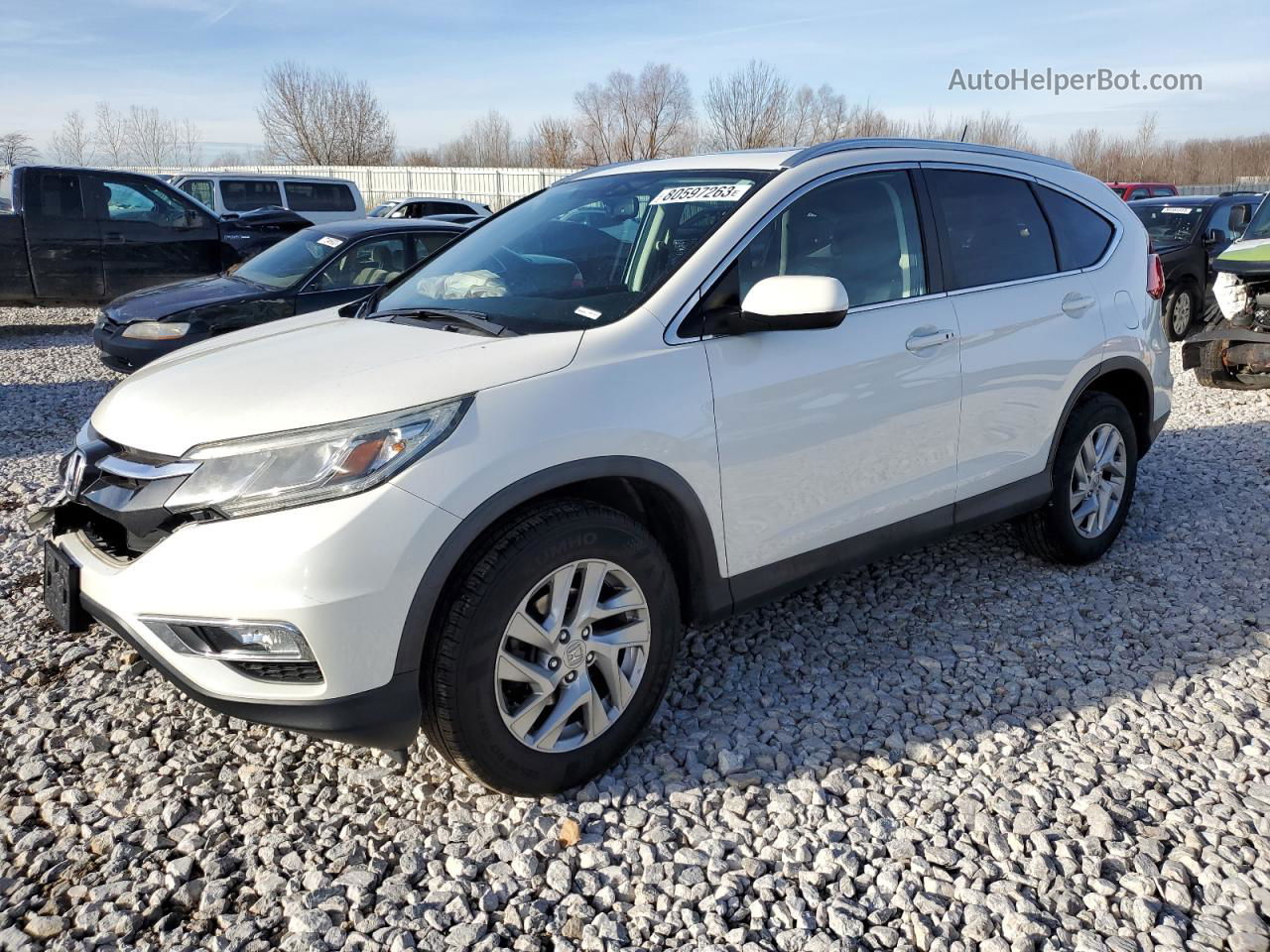 2016 Honda Cr-v Exl White vin: 5J6RM4H7XGL019100