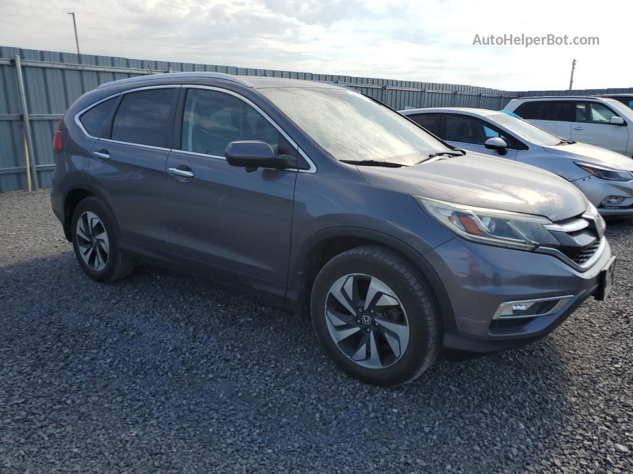 2015 Honda Cr-v Touring Gray vin: 5J6RM4H90FL804161