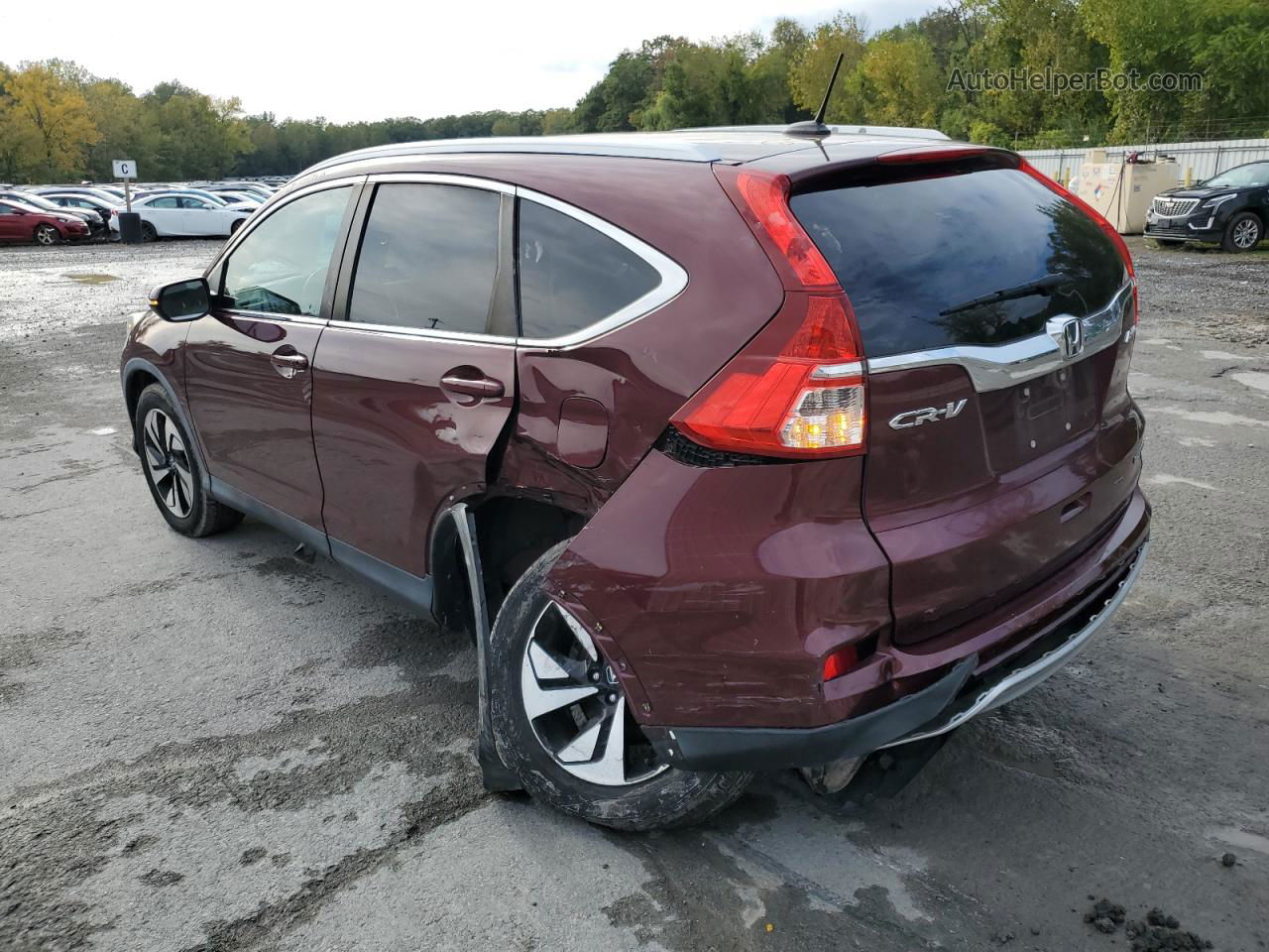 2016 Honda Cr-v Touring Burgundy vin: 5J6RM4H90GL084118