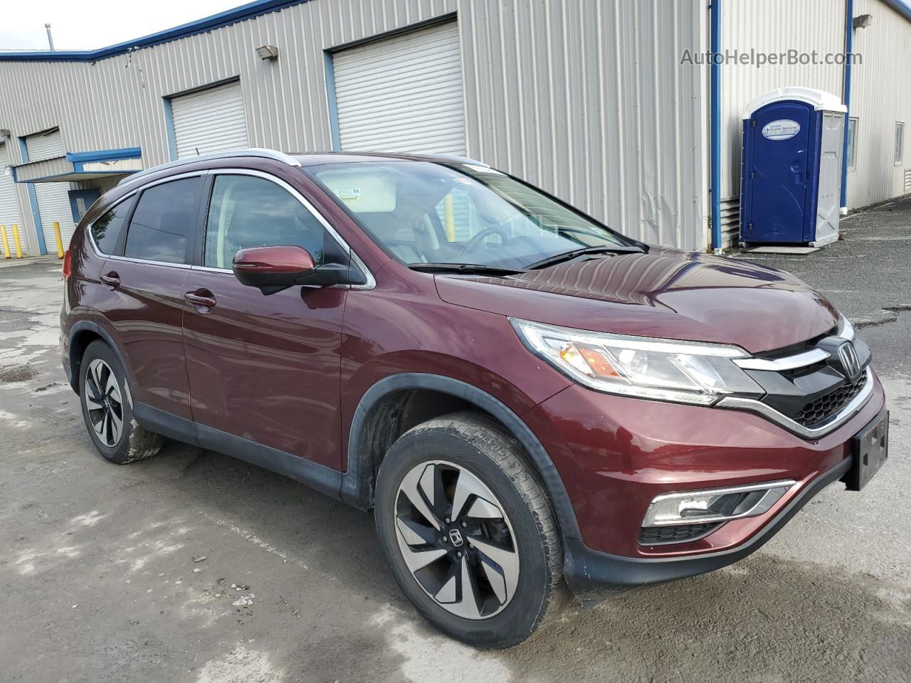 2016 Honda Cr-v Touring Burgundy vin: 5J6RM4H90GL084118