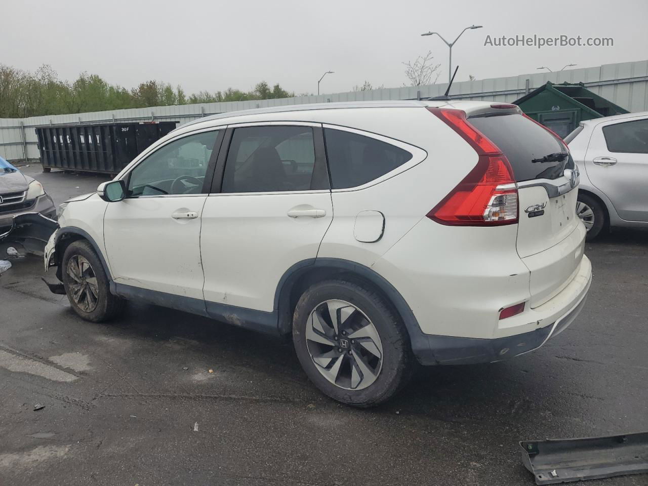 2016 Honda Cr-v Touring White vin: 5J6RM4H91GL038488