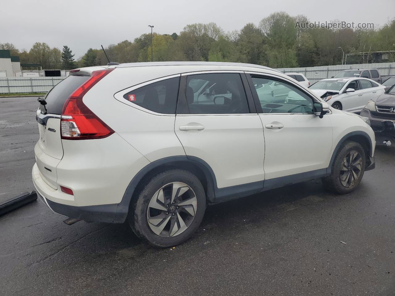 2016 Honda Cr-v Touring White vin: 5J6RM4H91GL038488