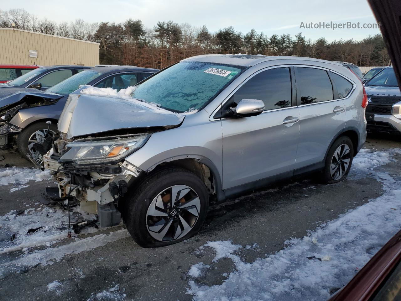 2016 Honda Cr-v Touring Серый vin: 5J6RM4H91GL112072