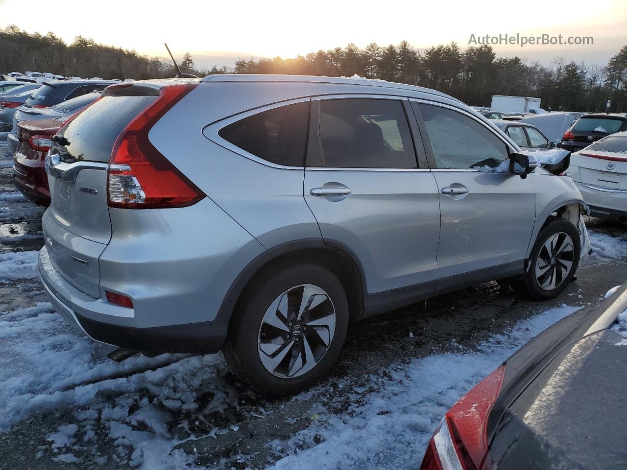 2016 Honda Cr-v Touring Серый vin: 5J6RM4H91GL112072