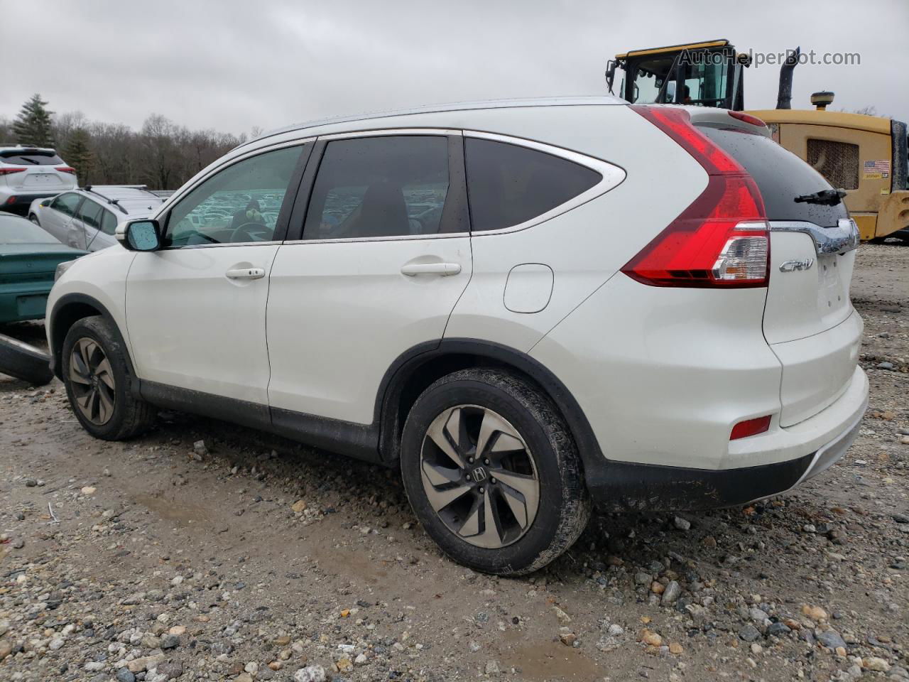 2015 Honda Cr-v Touring White vin: 5J6RM4H92FL024257