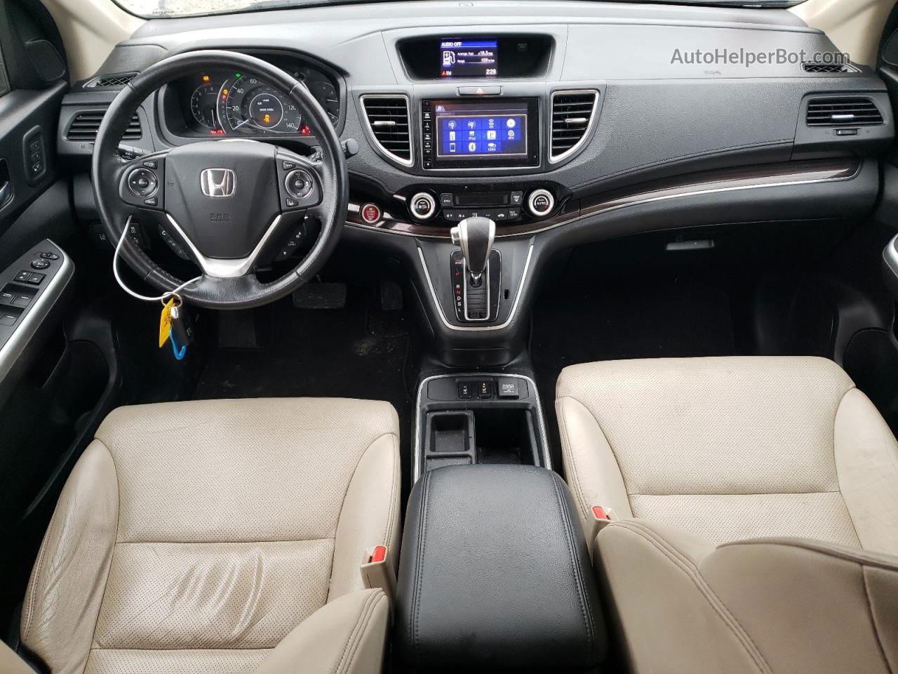 2015 Honda Cr-v Touring Белый vin: 5J6RM4H92FL024257