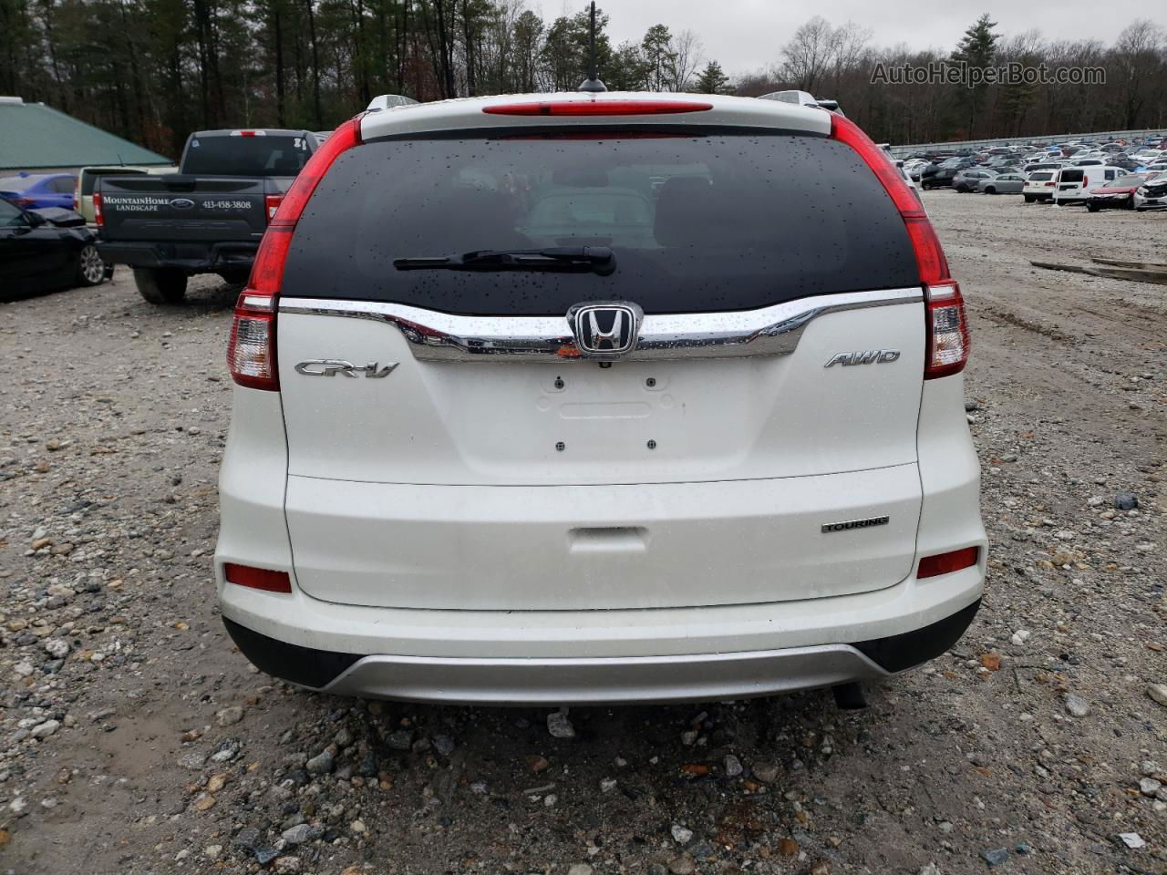 2015 Honda Cr-v Touring White vin: 5J6RM4H92FL024257