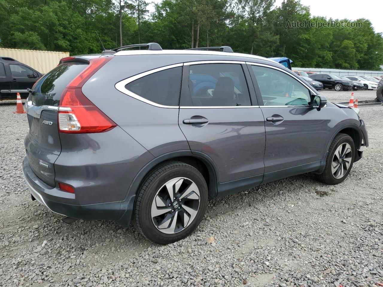 2015 Honda Cr-v Touring Gray vin: 5J6RM4H92FL108367