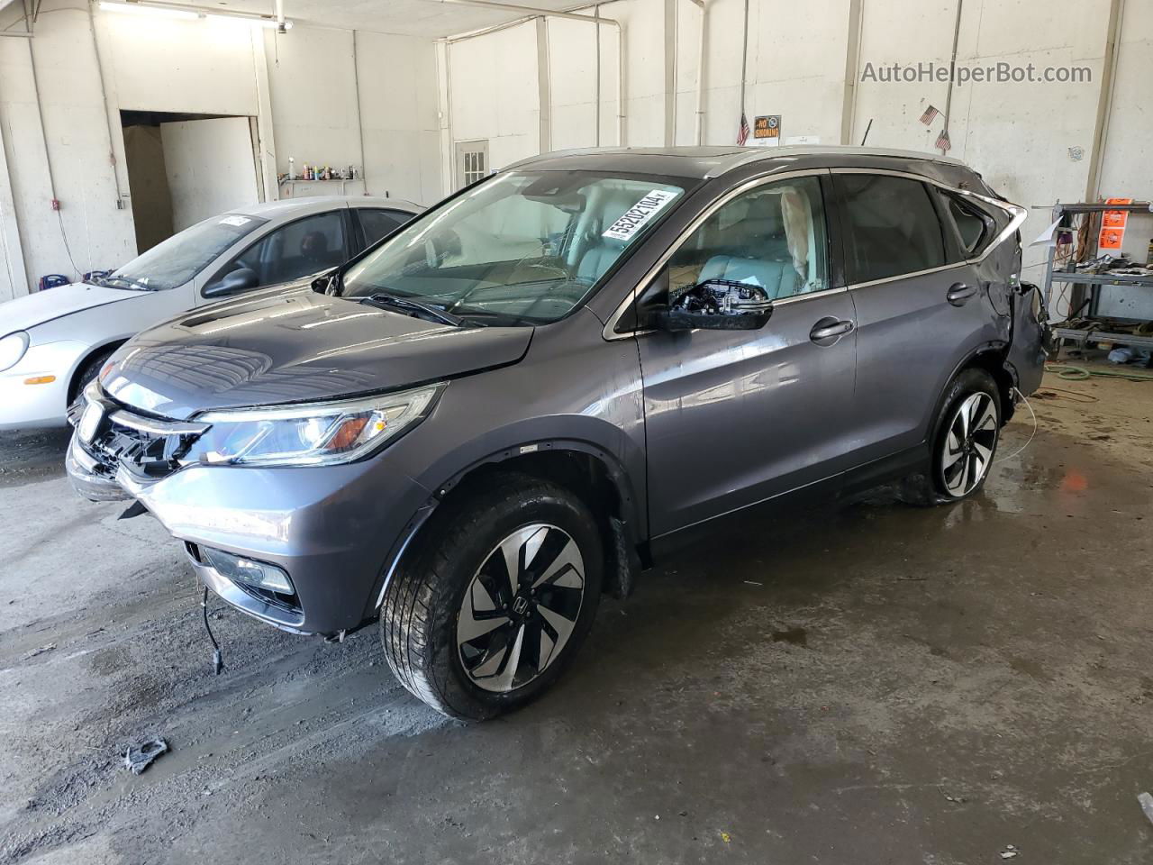 2015 Honda Cr-v Touring Gray vin: 5J6RM4H92FL126237