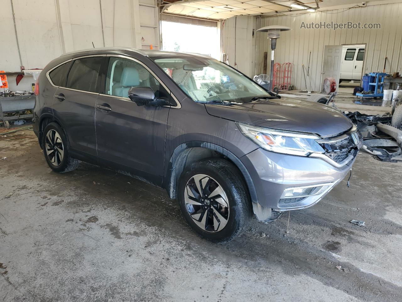 2015 Honda Cr-v Touring Gray vin: 5J6RM4H92FL126237