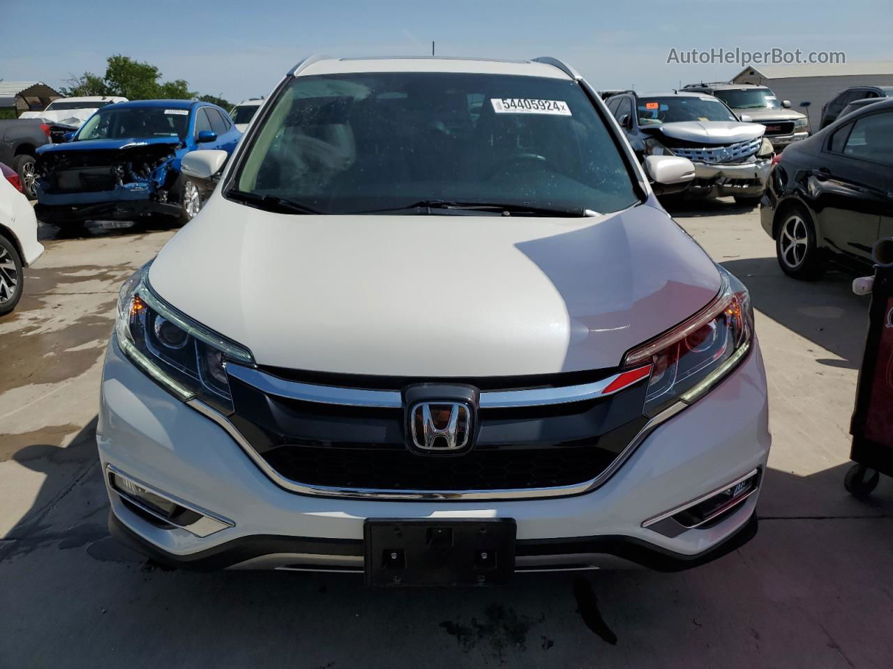 2015 Honda Cr-v Touring Белый vin: 5J6RM4H93FL123671