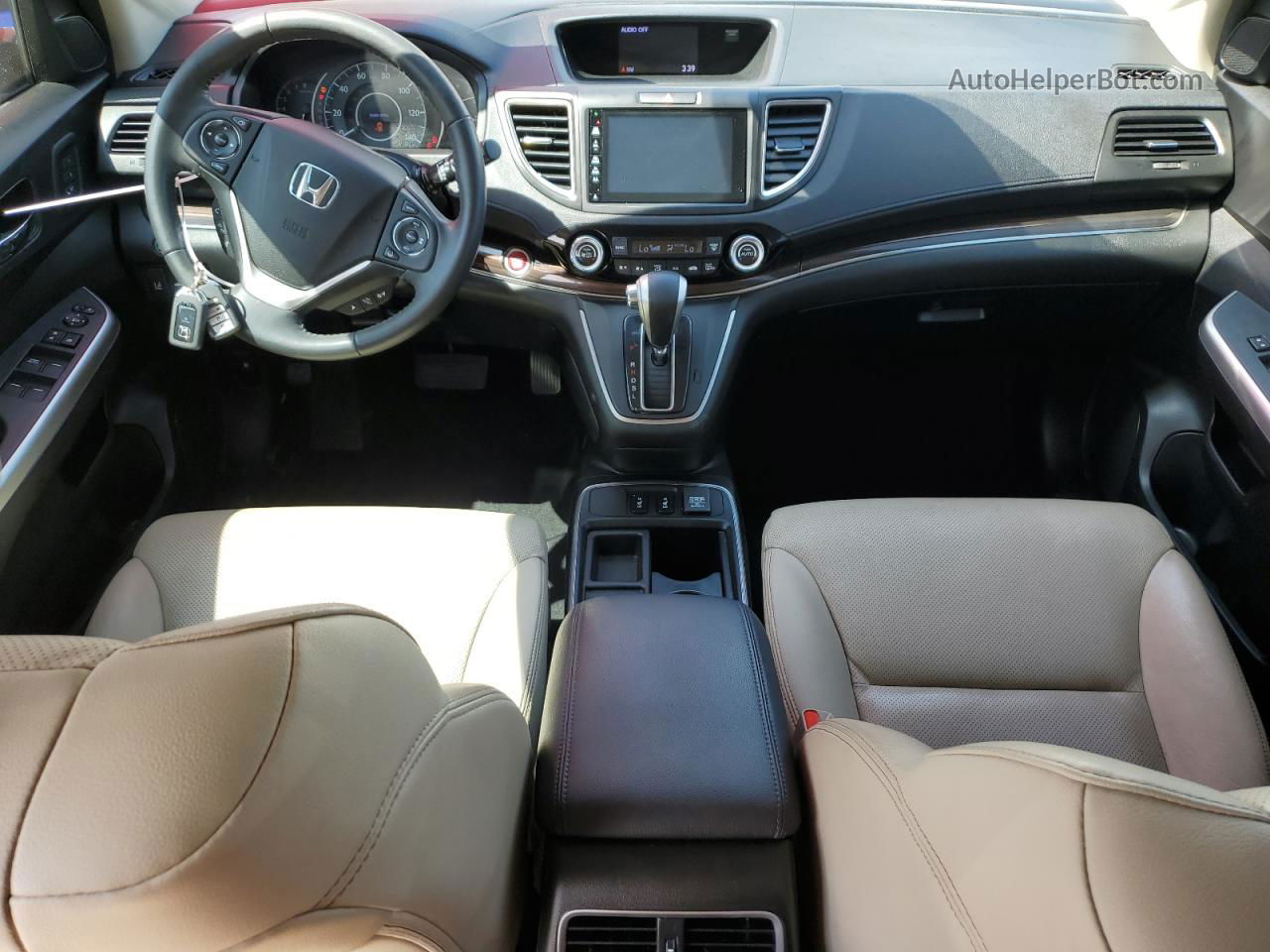 2015 Honda Cr-v Touring Белый vin: 5J6RM4H93FL123671