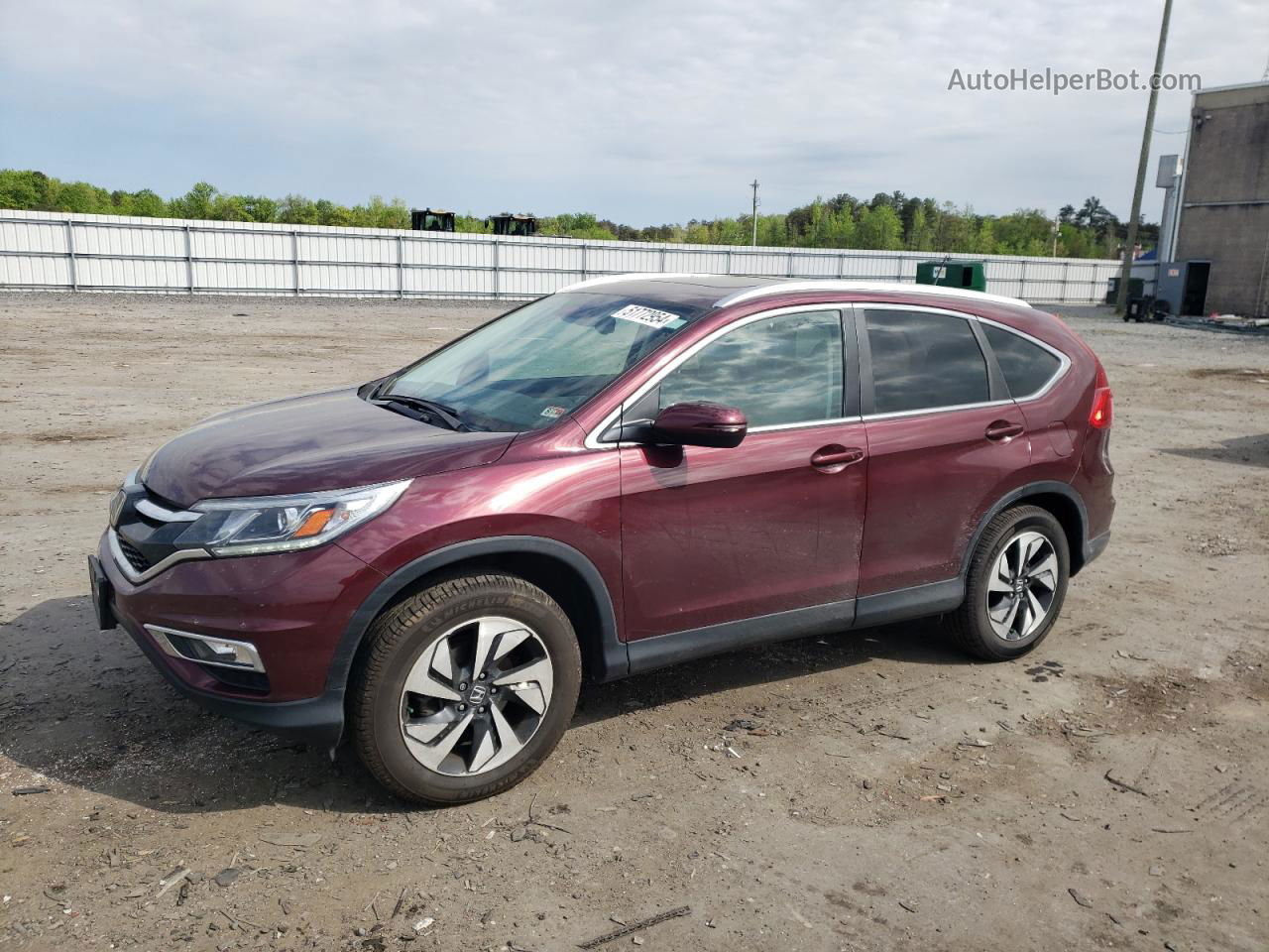 2016 Honda Cr-v Touring Красный vin: 5J6RM4H93GL103728