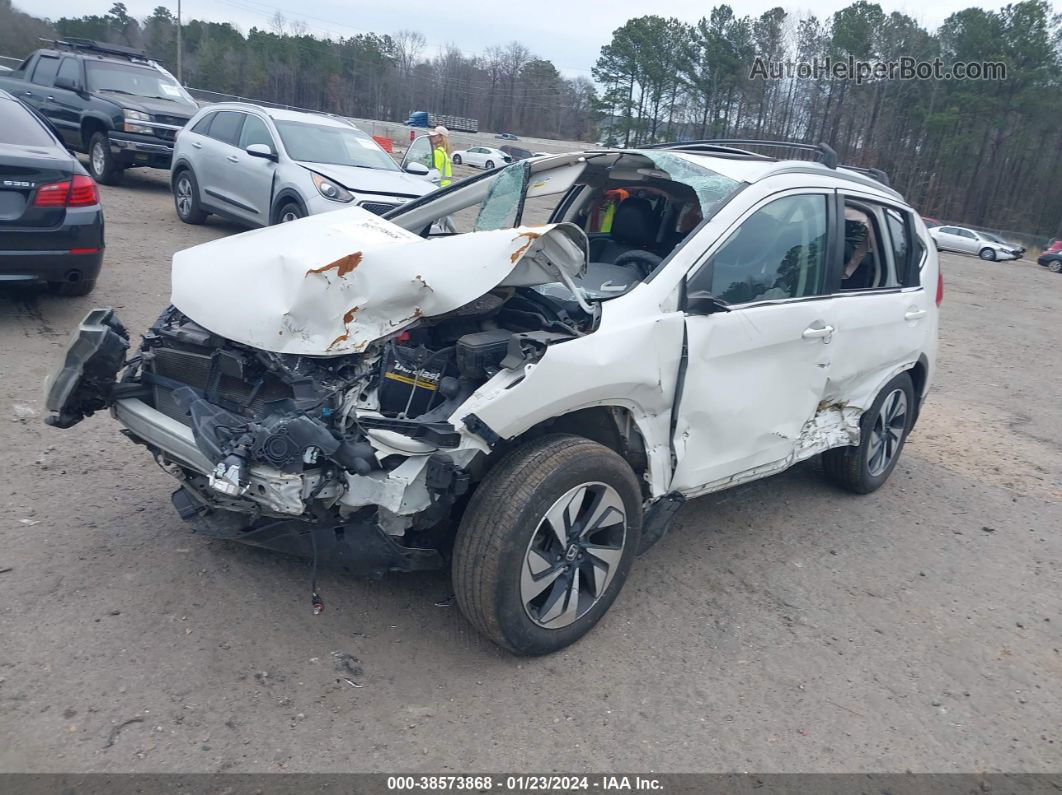 2016 Honda Cr-v Touring White vin: 5J6RM4H94GL078841