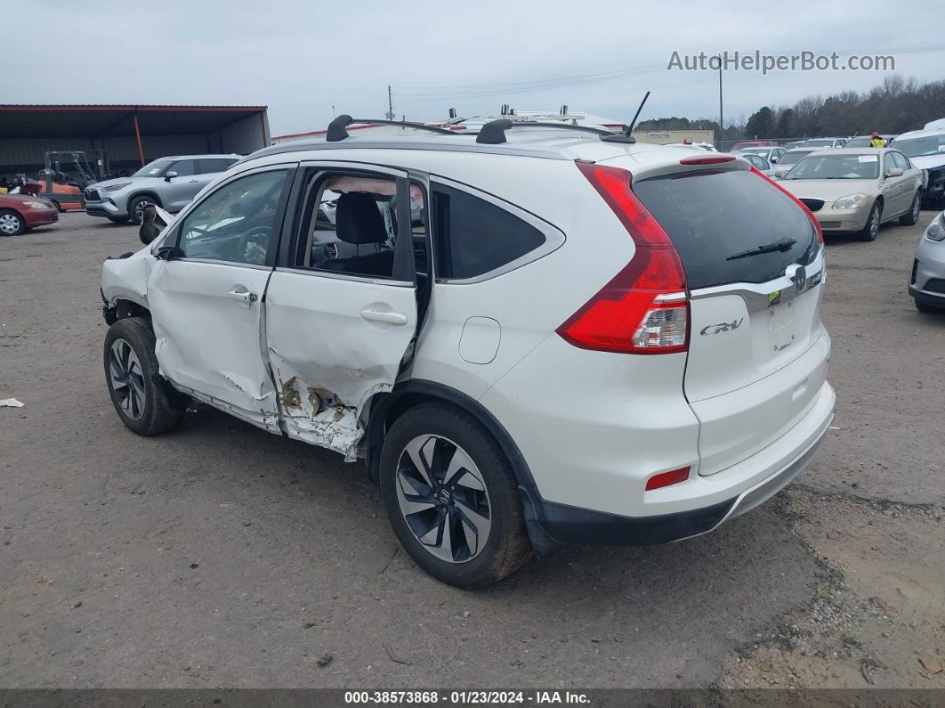 2016 Honda Cr-v Touring White vin: 5J6RM4H94GL078841