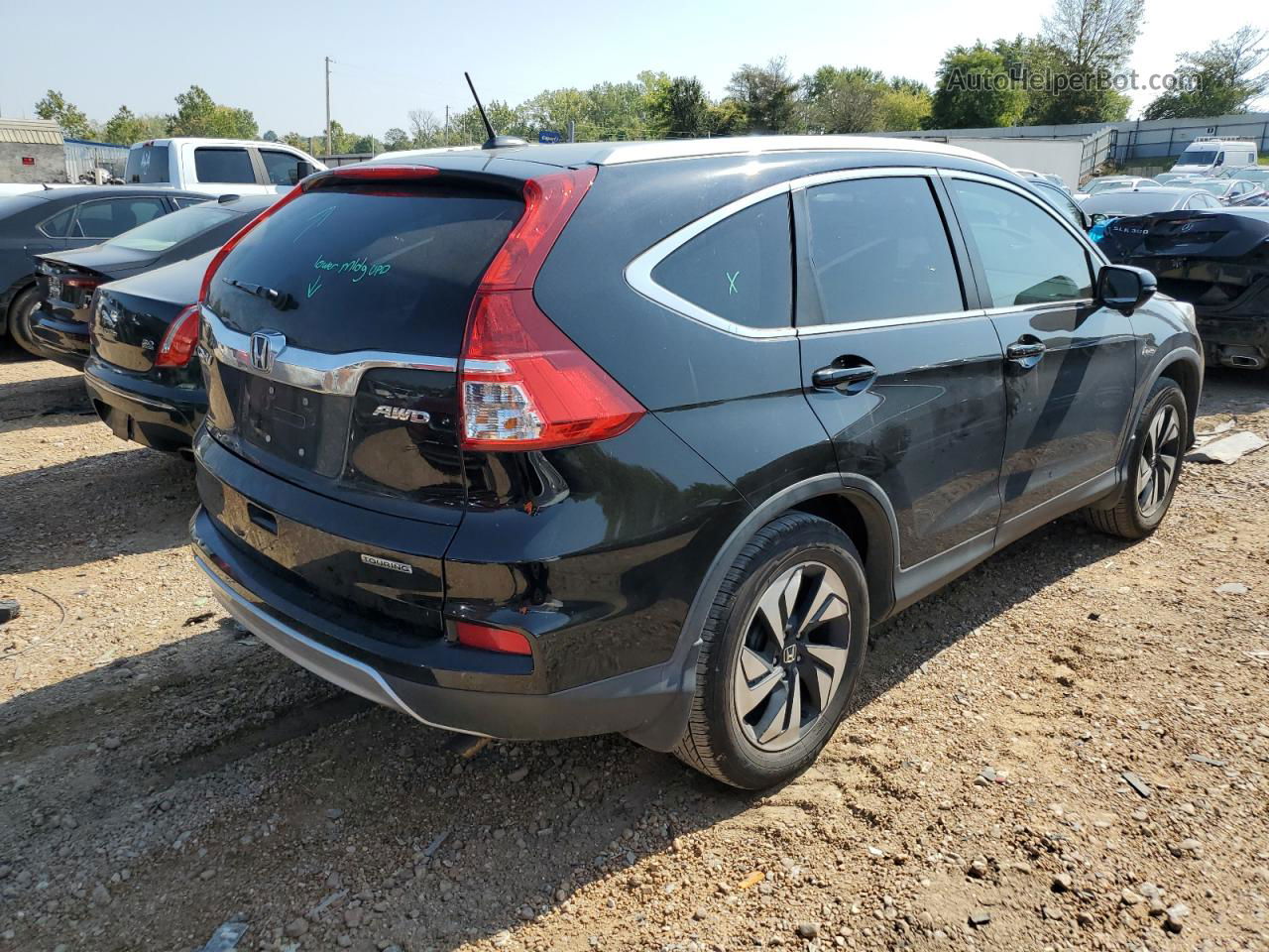 2015 Honda Cr-v Touring Black vin: 5J6RM4H95FL092729