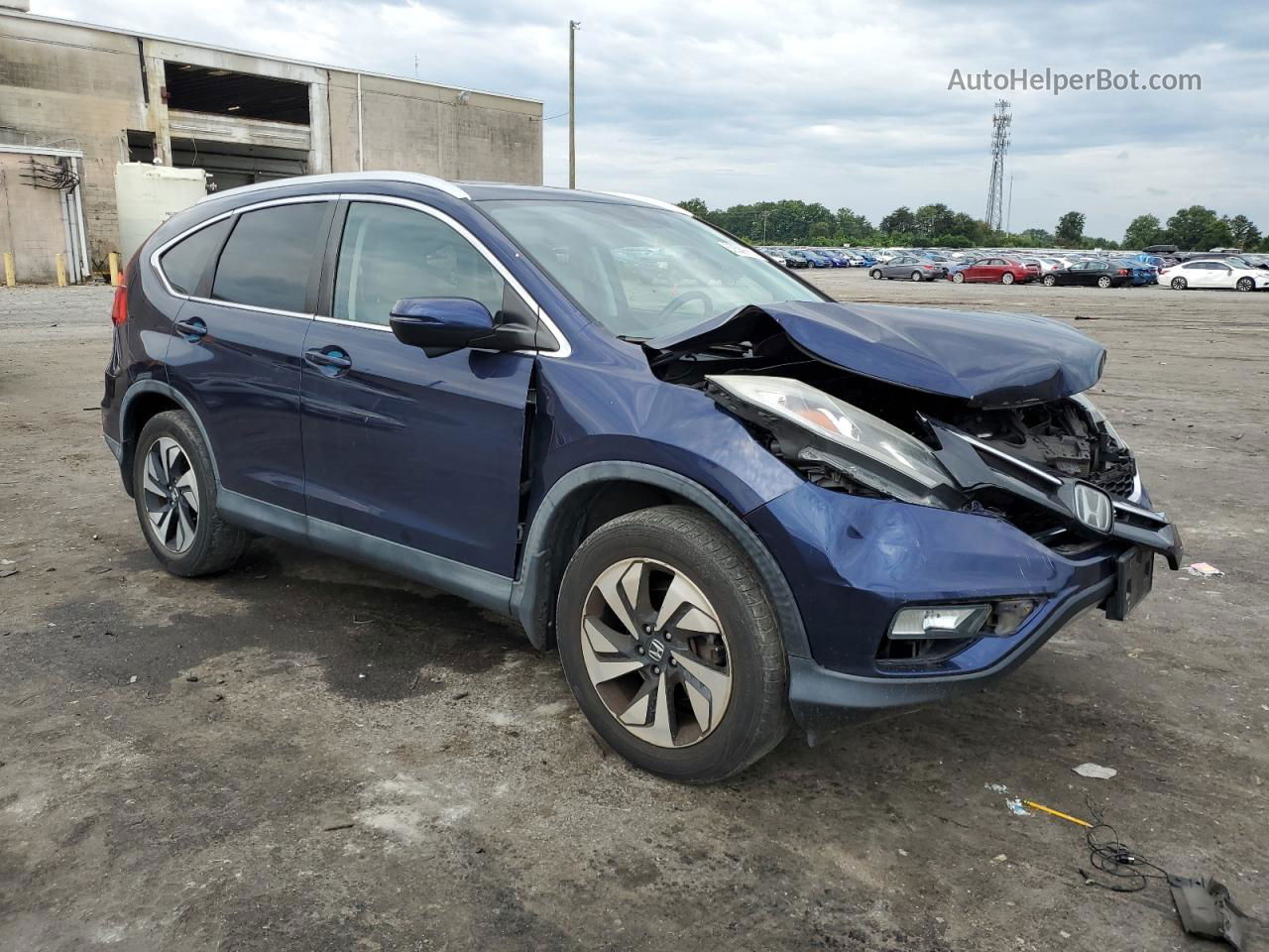 2015 Honda Cr-v Touring Blue vin: 5J6RM4H95FL099809