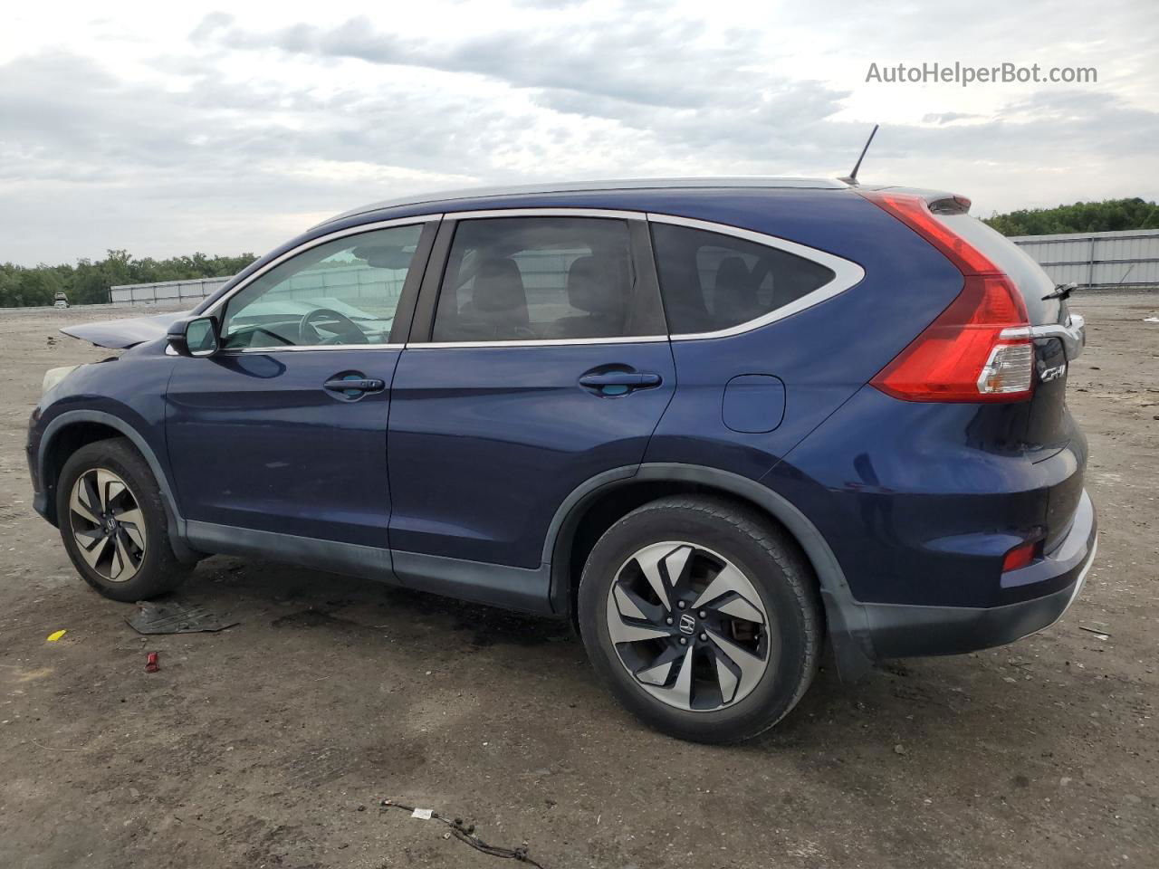 2015 Honda Cr-v Touring Blue vin: 5J6RM4H95FL099809