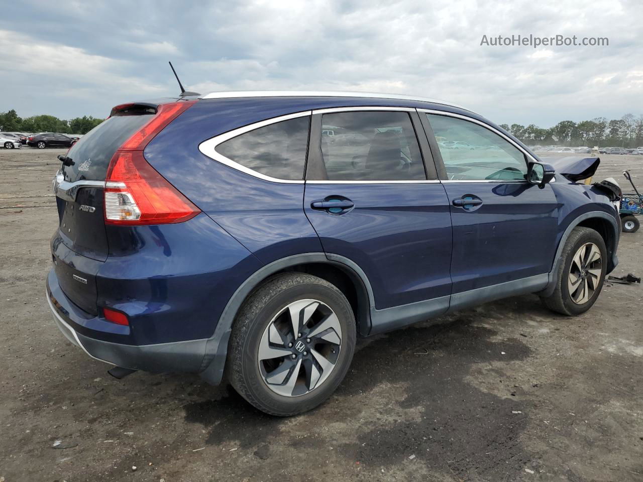 2015 Honda Cr-v Touring Blue vin: 5J6RM4H95FL099809