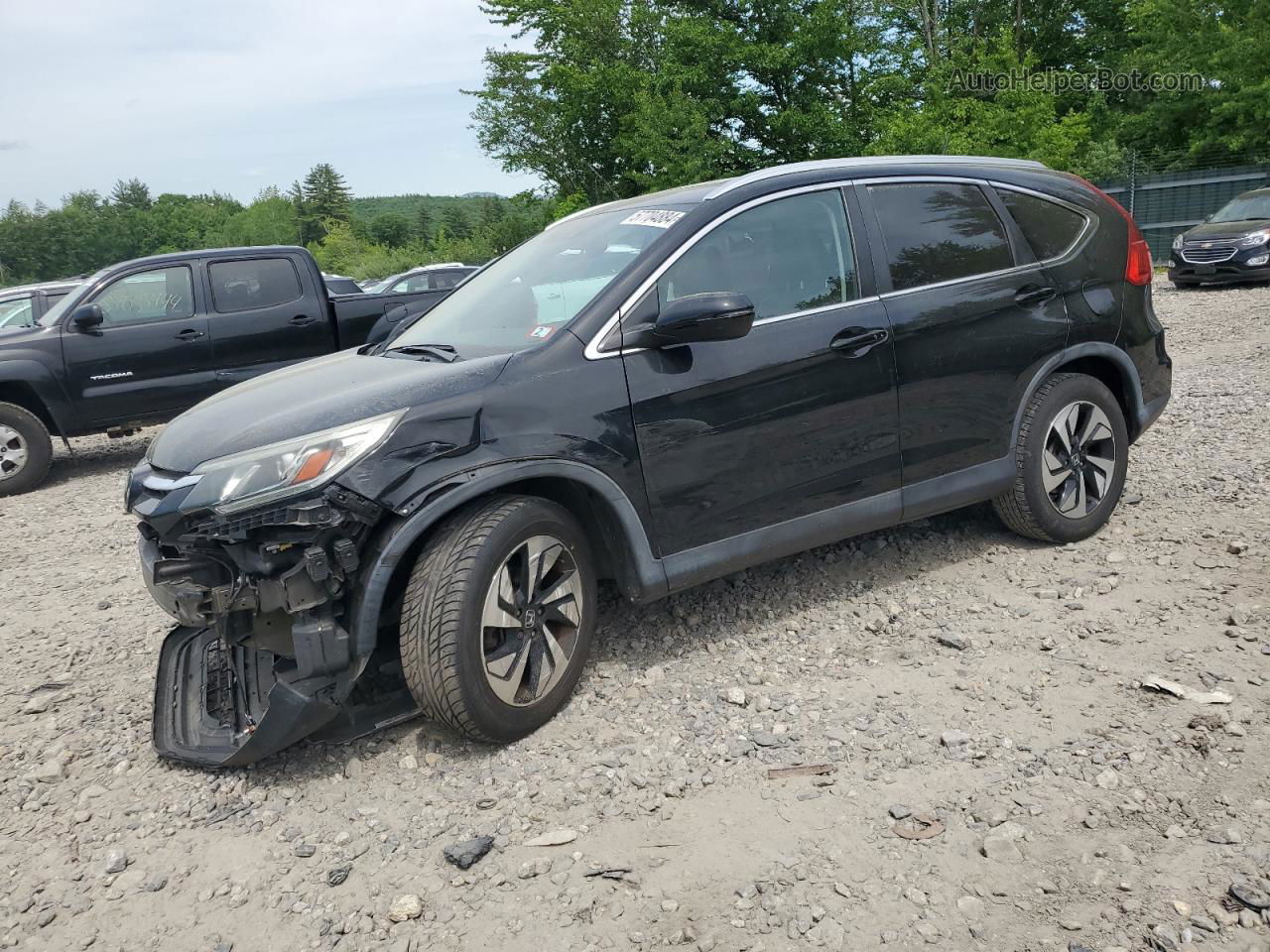 2016 Honda Cr-v Touring Black vin: 5J6RM4H95GL012217