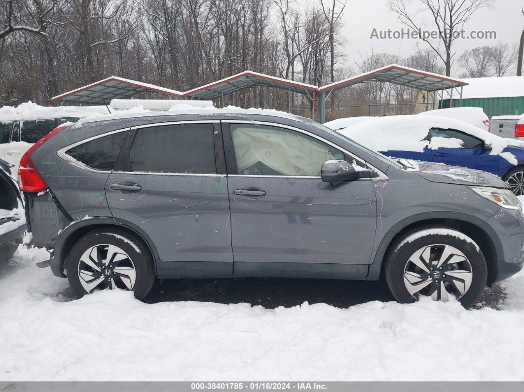 2016 Honda Cr-v Touring Gray vin: 5J6RM4H95GL083398