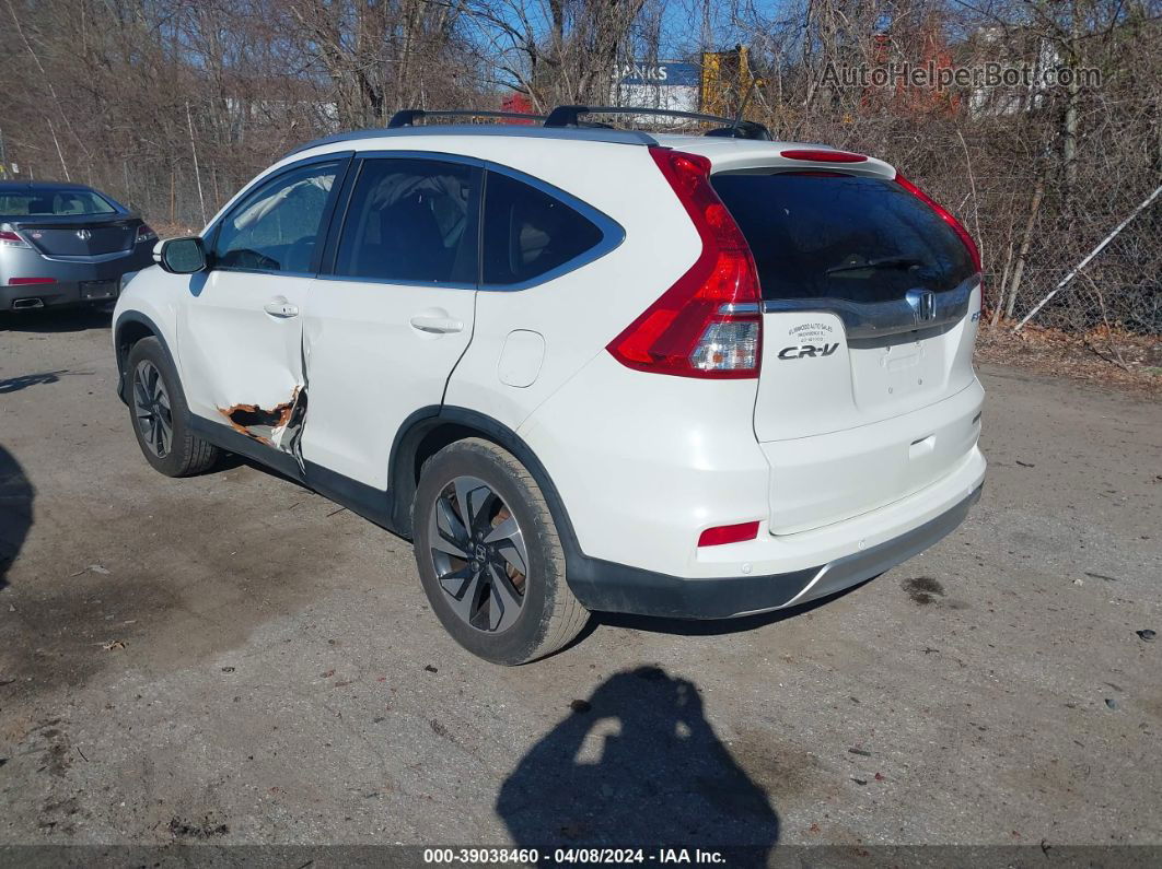 2015 Honda Cr-v Touring White vin: 5J6RM4H96FL085918