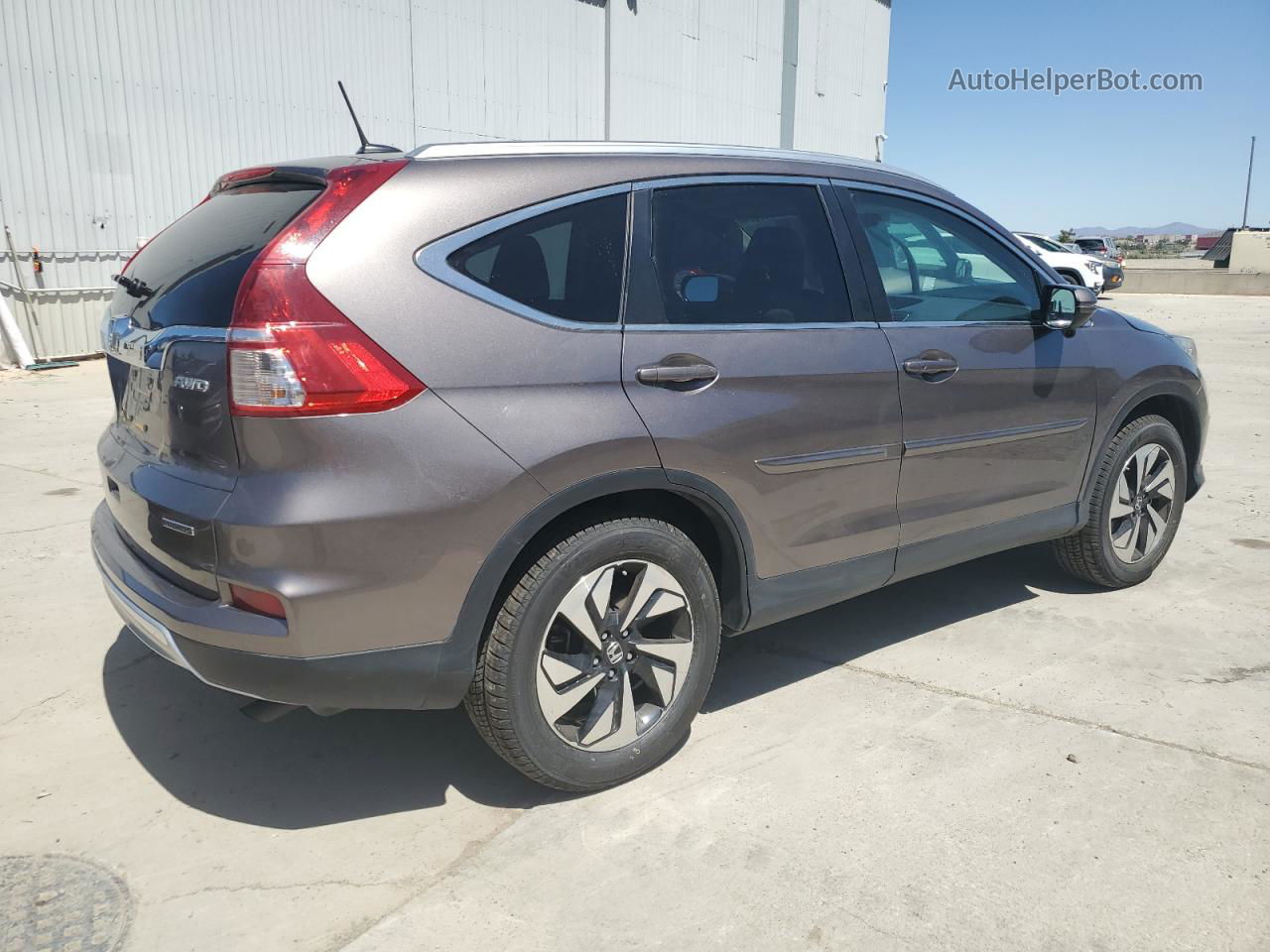 2015 Honda Cr-v Touring Серый vin: 5J6RM4H96FL109408