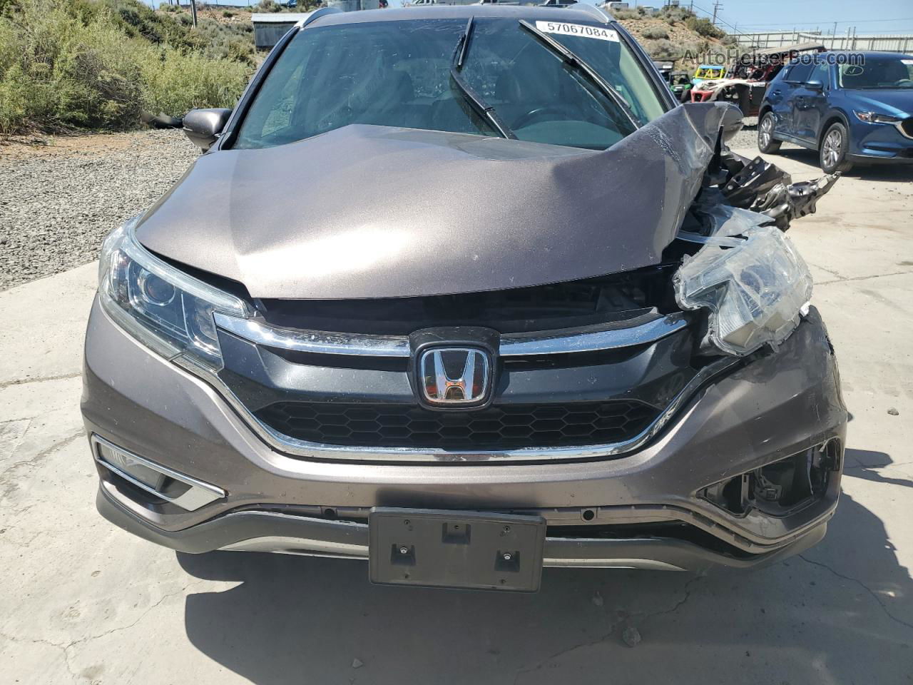 2015 Honda Cr-v Touring Серый vin: 5J6RM4H96FL109408