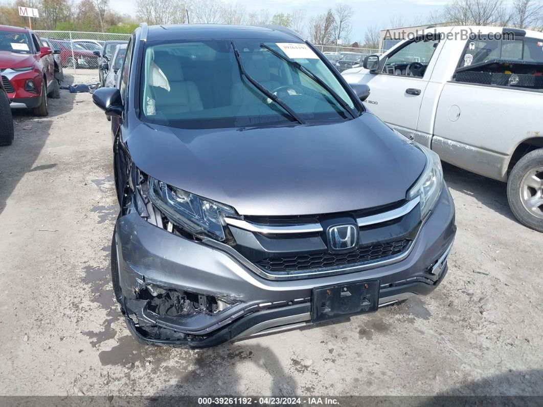 2016 Honda Cr-v Touring Gray vin: 5J6RM4H96GL083457