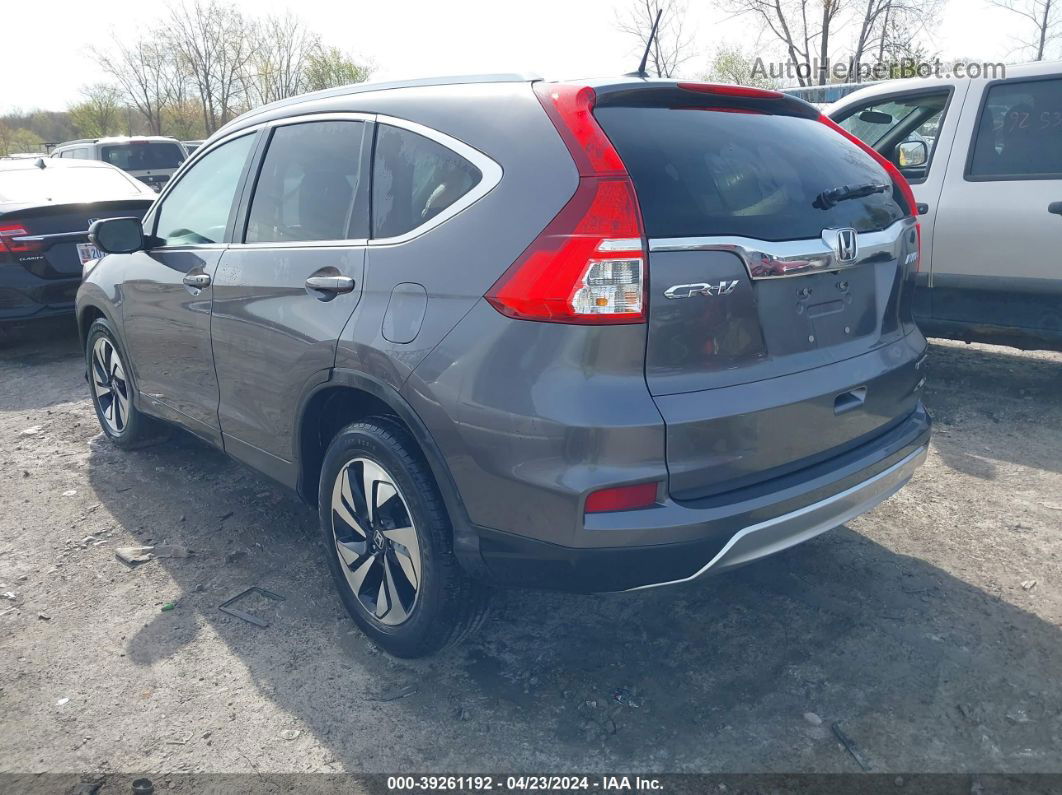 2016 Honda Cr-v Touring Gray vin: 5J6RM4H96GL083457