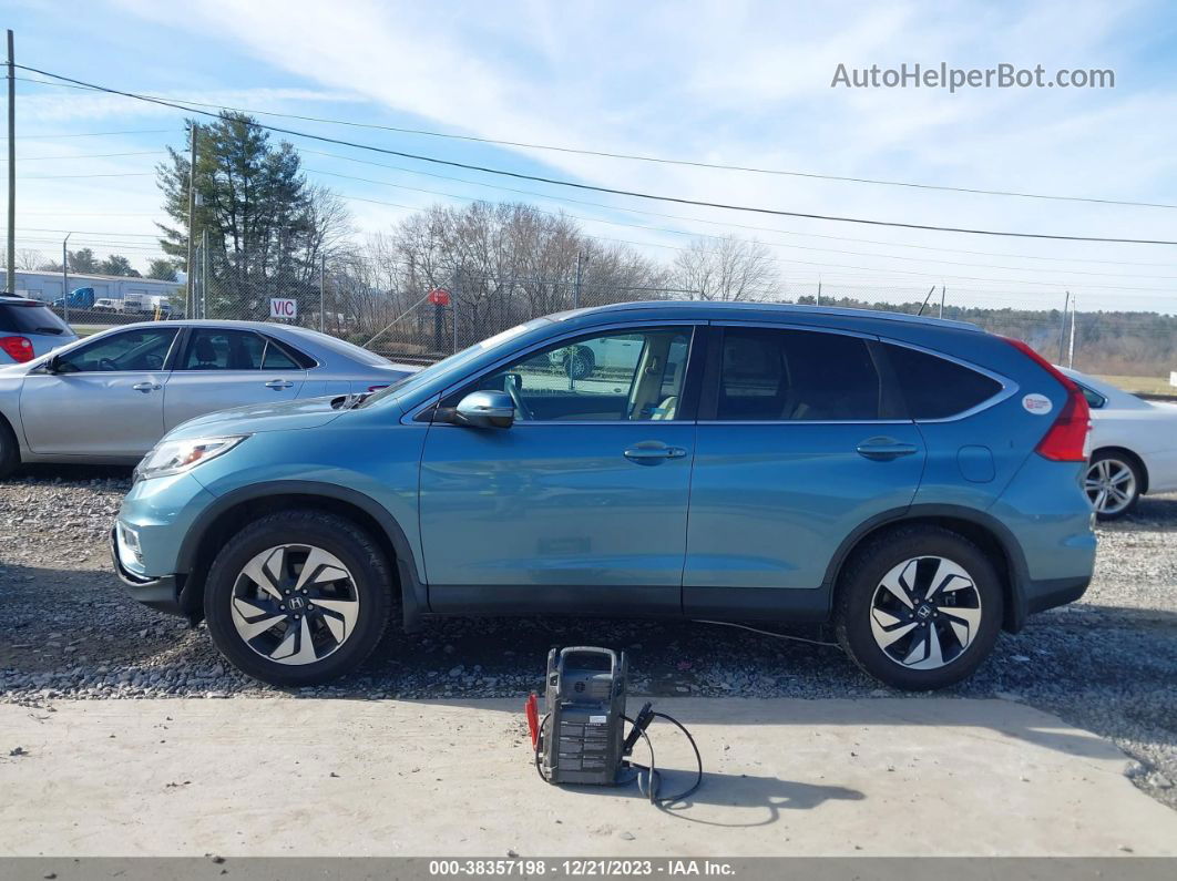 2016 Honda Cr-v Touring Blue vin: 5J6RM4H96GL086357