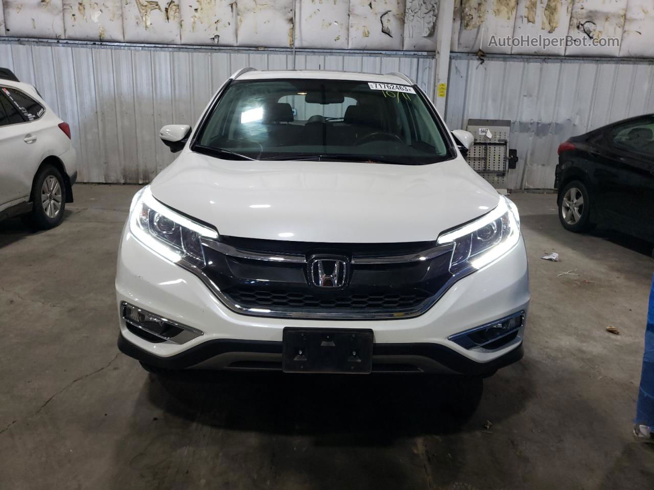 2016 Honda Cr-v Touring White vin: 5J6RM4H96GL110107