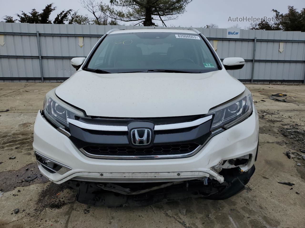 2015 Honda Cr-v Touring White vin: 5J6RM4H98FL069686