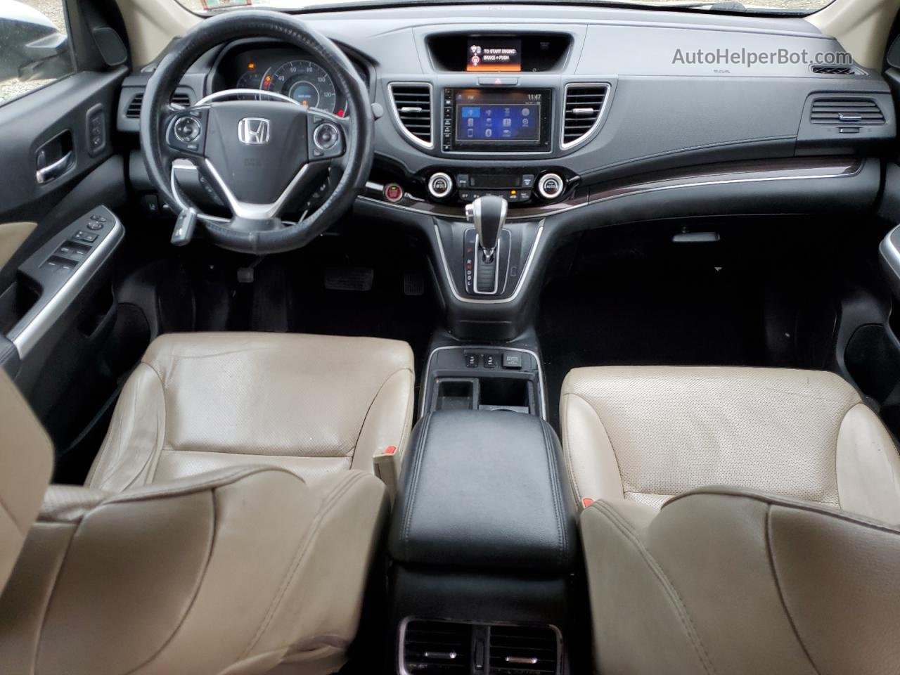 2015 Honda Cr-v Touring Белый vin: 5J6RM4H98FL069686