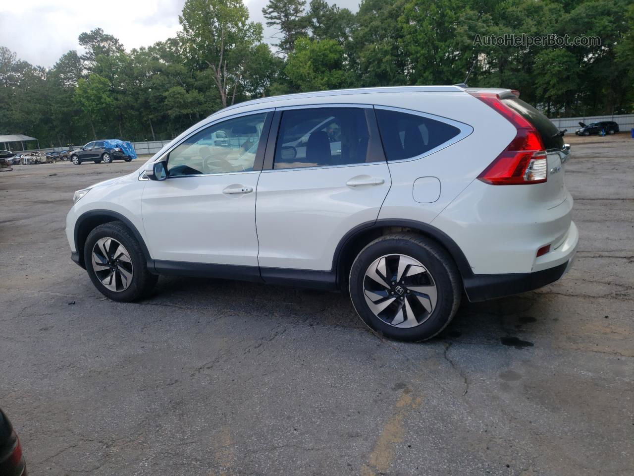 2016 Honda Cr-v Touring White vin: 5J6RM4H98GL091608