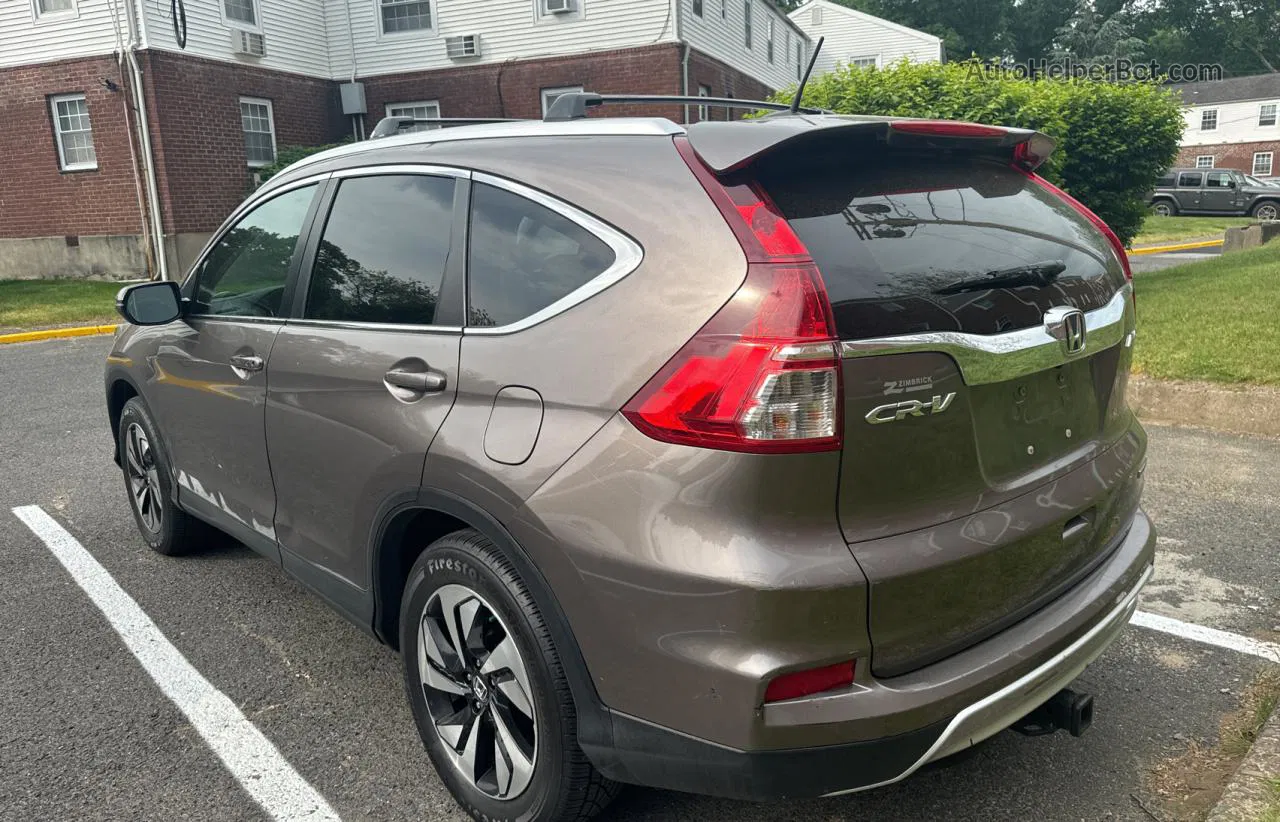 2015 Honda Cr-v Touring Brown vin: 5J6RM4H9XFL128236