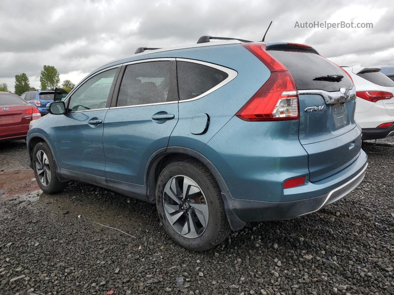 2016 Honda Cr-v Touring Blue vin: 5J6RM4H9XGL059498