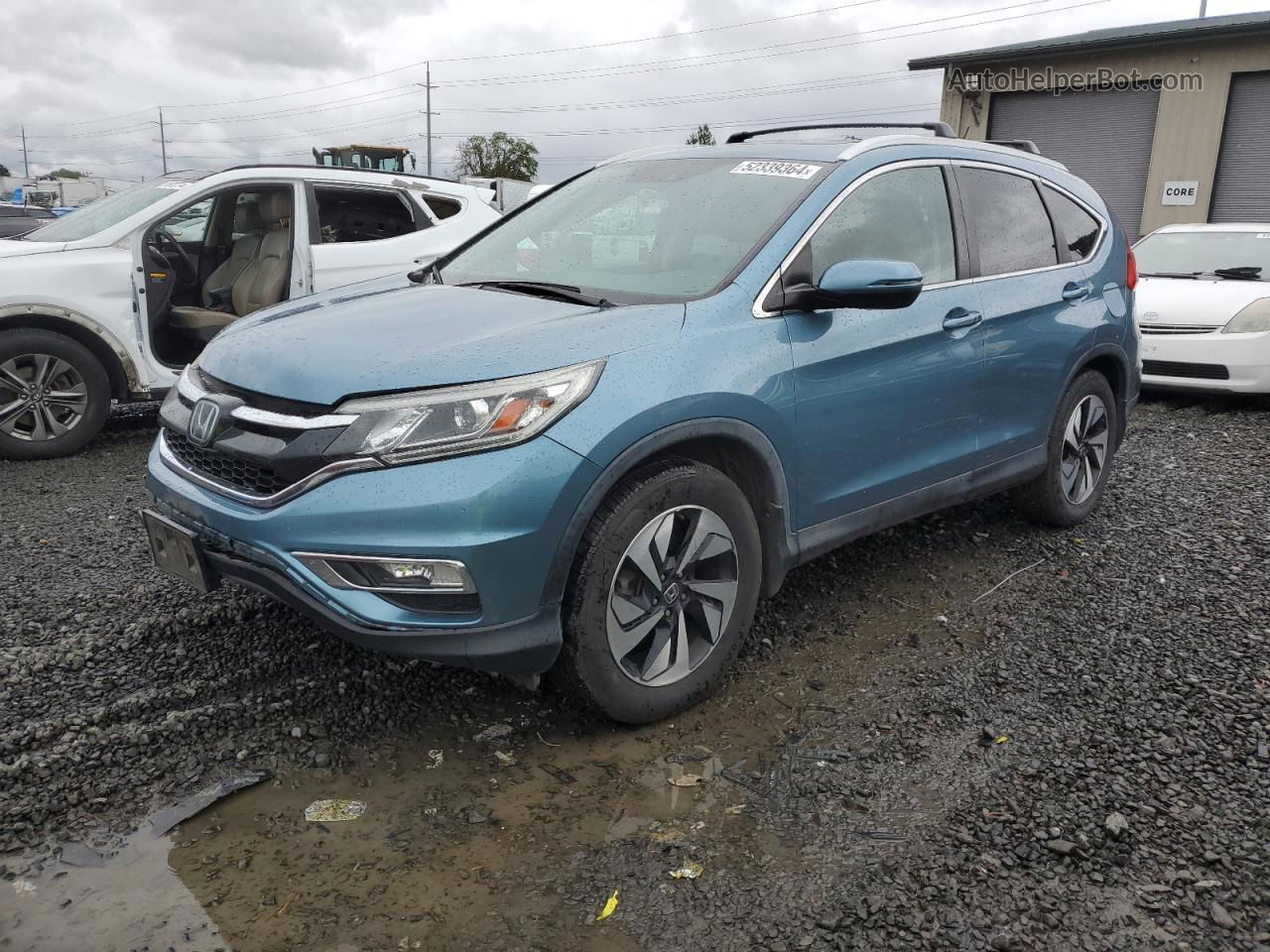 2016 Honda Cr-v Touring Blue vin: 5J6RM4H9XGL059498