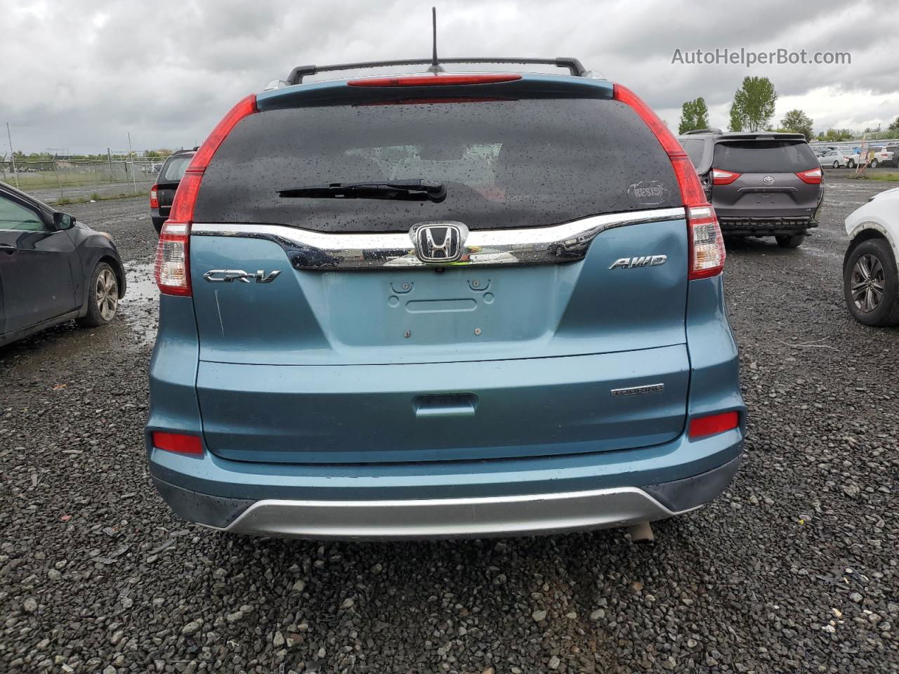 2016 Honda Cr-v Touring Blue vin: 5J6RM4H9XGL059498