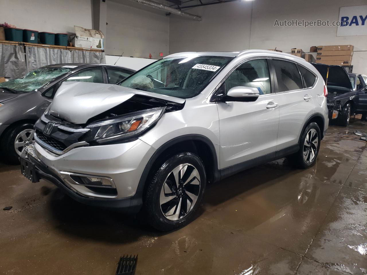 2016 Honda Cr-v Touring Silver vin: 5J6RM4H9XGL113866