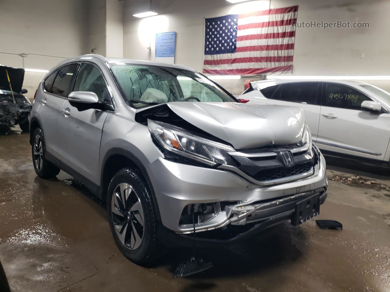 2016 Honda Cr-v Touring Silver vin: 5J6RM4H9XGL113866