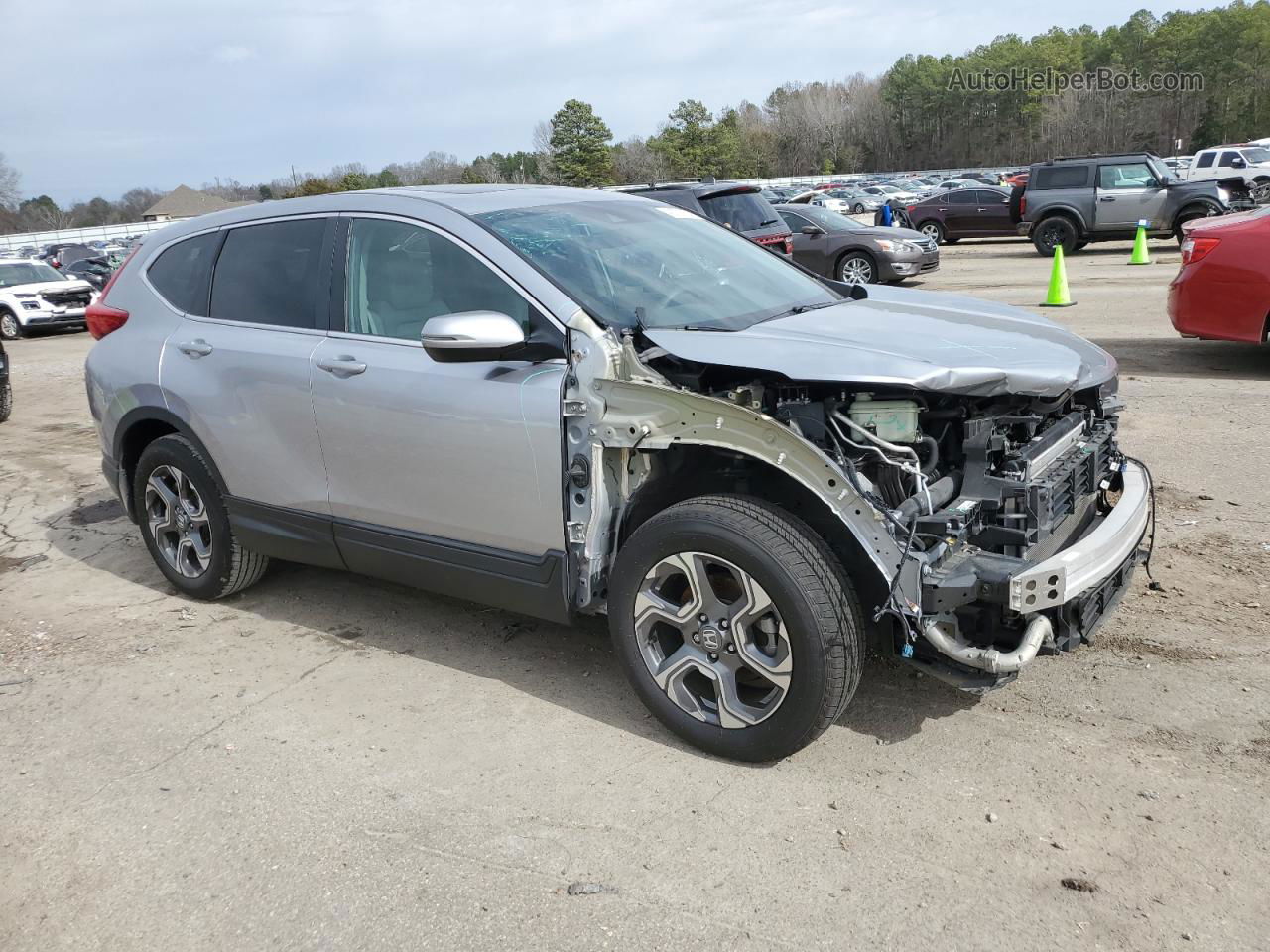 2018 Honda Cr-v Ex Silver vin: 5J6RW1H50JA009315